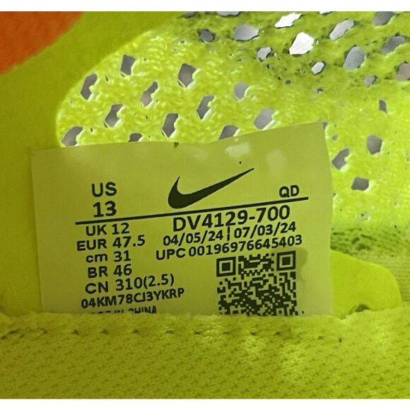 Nike ZoomX Vaporfly Next% 3 Mens Size 13 Fast Pack Volt Green DV4129-700 NEW! - Picture 6 of 6